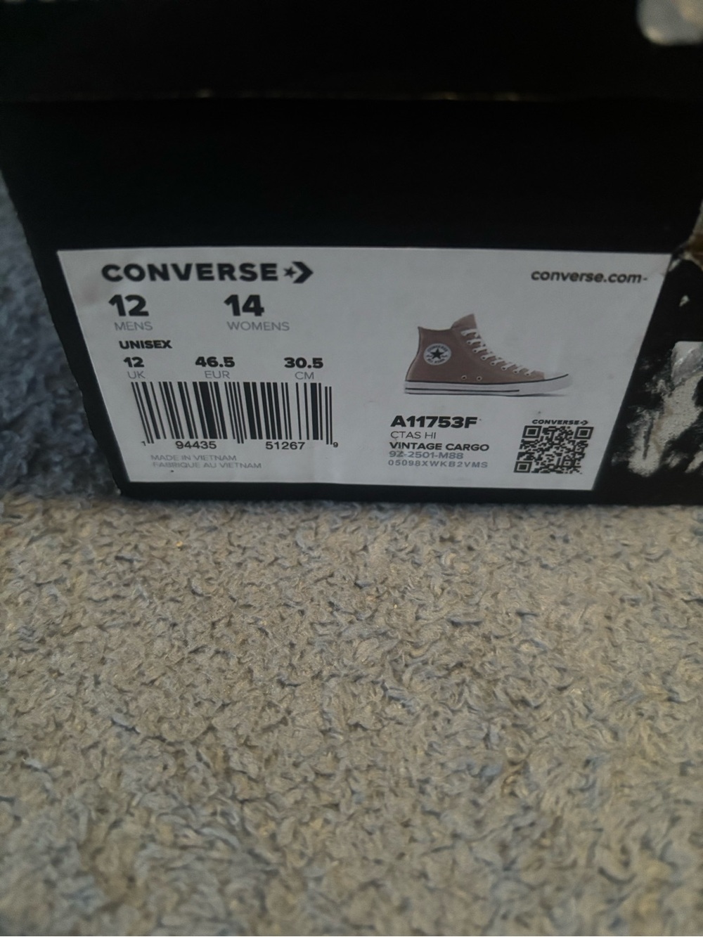 Converse High Top Sneakers Vintage Cargo Brown - Picture 3 of 5